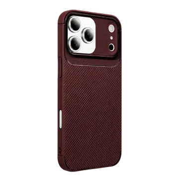 İphone 17 Pro Max Auto Focus Karbon Kapak - Bordo