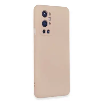 One Plus 9 Pro Kılıf Nano İçi Kadife Silikon - Pudra