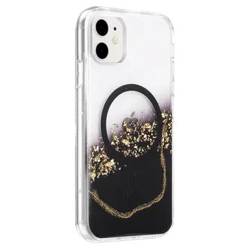 Onegif  İphone 11 Lotus Simli Magsafe Kapak - Siyah