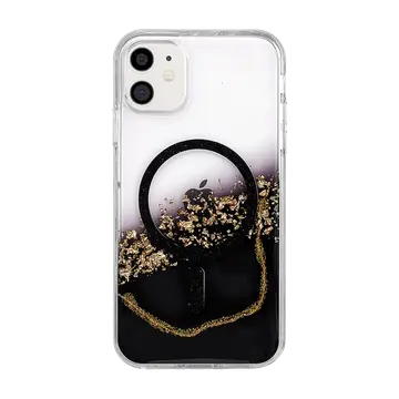 Onegif  İphone 11 Lotus Simli Magsafe Kapak - Siyah