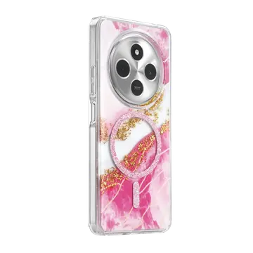 Onegif Xiaomi Redmi 14c Lotus Simli Magsafe Kapak - Pembe