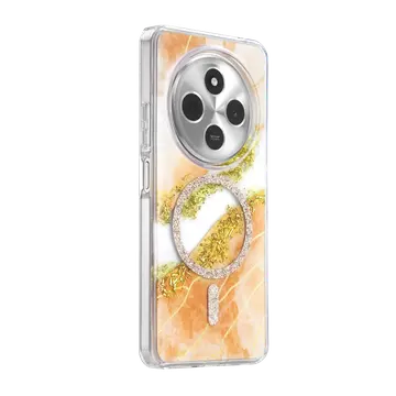 Onegif Xiaomi Redmi 14c Lotus Simli Magsafe Kapak - Yeşil