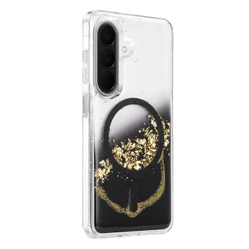Onegif Samsung Galaxy A56 Lotus Simli Magsafe Kapak - Siyah