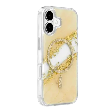 Onegif  İphone 17 Lotus Simli Magsafe Kapak - Gümüş