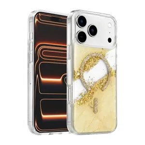 Onegif  İphone 17 Pro Lotus Simli Magsafe Kapak - Gümüş