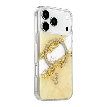 Onegif  İphone 17 Pro Lotus Simli Magsafe Kapak - Gümüş