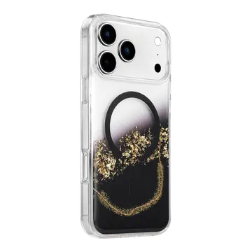 Onegif  İphone 17 Pro Max Lotus Simli Magsafe Kapak - Siyah