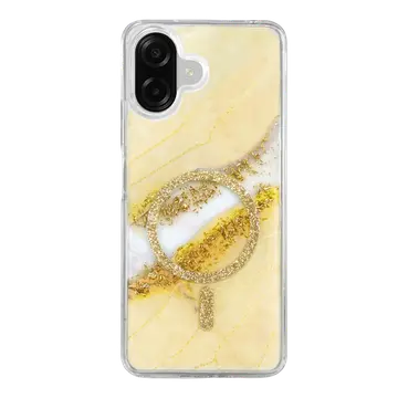 Onegif Samsung Galaxy A07 4g Lotus Simli Magsafe Kapak - Gümüş