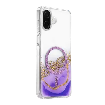 Onegif Samsung Galaxy A07 4g Lotus Simli Magsafe Kapak - Mor
