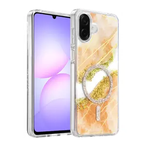 Onegif Samsung Galaxy A07 4g Lotus Simli Magsafe Kapak - Turuncu