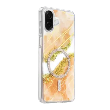 Onegif Samsung Galaxy A07 4g Lotus Simli Magsafe Kapak - Turuncu