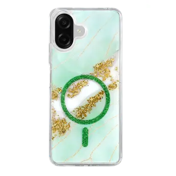 Onegif Samsung Galaxy A07 4g Lotus Simli Magsafe Kapak - Yeşil