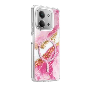Onegif Xiaomi Redmi 15c 4g Lotus Simli Magsafe Kapak - Pembe