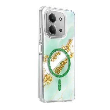 Onegif Xiaomi Redmi 15c 4g Lotus Simli Magsafe Kapak - Yeşil