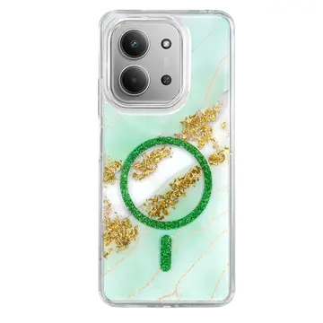 Onegif Xiaomi Redmi 15c 4g Lotus Simli Magsafe Kapak - Yeşil
