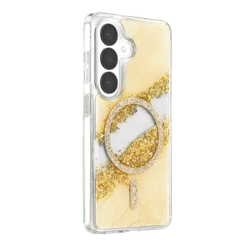 Onegif Samsung Galaxy S26 Lotus Simli Magsafe Kapak - Gümüş