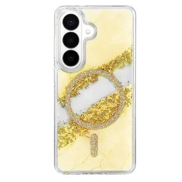 Onegif Samsung Galaxy S26 Lotus Simli Magsafe Kapak - Gümüş