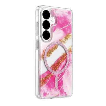 Onegif Samsung Galaxy S26 Lotus Simli Magsafe Kapak - Pembe