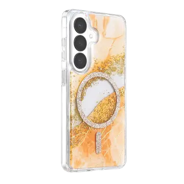 Onegif Samsung Galaxy S26 Lotus Simli Magsafe Kapak - Turuncu