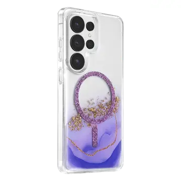 Onegif Samsung Galaxy S26 Ultra Lotus Simli Magsafe Kapak - Mor