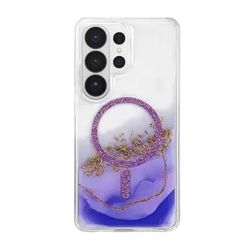Onegif Samsung Galaxy S26 Ultra Lotus Simli Magsafe Kapak - Mor