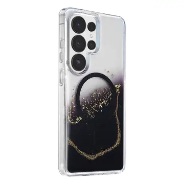Onegif Samsung Galaxy S26 Ultra Lotus Simli Magsafe Kapak - Siyah