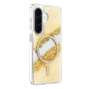 Onegif Samsung Galaxy A37 5g Lotus Simli Magsafe Kapak - Gümüş