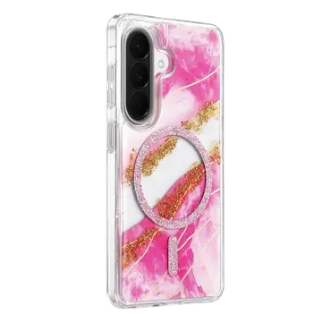 Onegif Samsung Galaxy A37 5g Lotus Simli Magsafe Kapak - Pembe