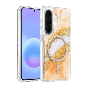 Onegif Samsung Galaxy A37 5g Lotus Simli Magsafe Kapak - Turuncu