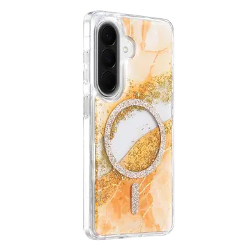 Onegif Samsung Galaxy A37 5g Lotus Simli Magsafe Kapak - Turuncu