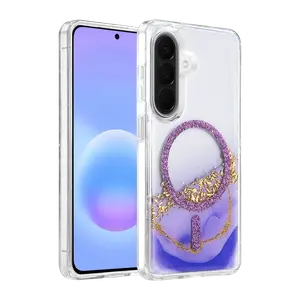 Onegif Samsung Galaxy A57 5g Lotus Simli Magsafe Kapak - Mor