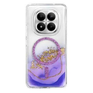 Onegif Xiaomi Redmi Note 15 Pro 5g Lotus Simli Magsafe Kapak - Mor