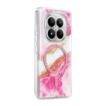 Onegif Xiaomi Redmi Note 15 Pro 4g Lotus Simli Magsafe Kapak - Pembe