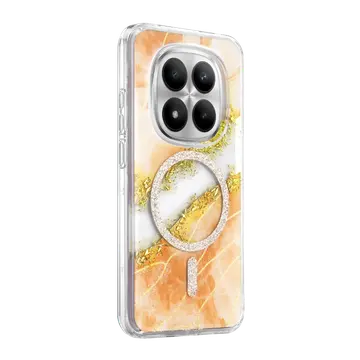 Onegif Xiaomi Redmi Note 15 Pro 4g Lotus Simli Magsafe Kapak - Turuncu