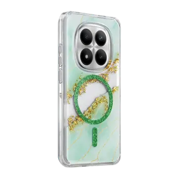 Onegif Xiaomi Redmi Note 15 Pro 4g Lotus Simli Magsafe Kapak - Yeşil