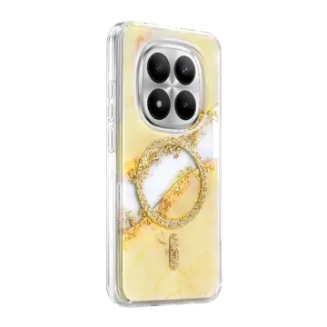 Onegif Xiaomi Redmi Note 15 Pro Plus 5g Lotus Simli Magsafe Kapak - Gümüş
