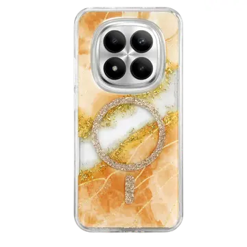 Onegif Xiaomi Redmi Note 15 4g Lotus Simli Magsafe Kapak - Turuncu