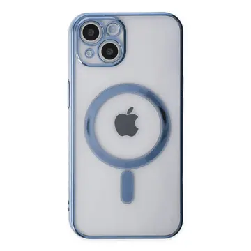 İphone 14 Plus Kılıf Magneticsafe Lazer Silikon - Sierra Blue