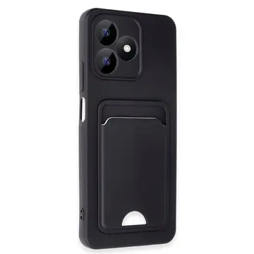 Realme Note 50 4g Kılıf Kelvin Kartvizitli Silikon - Siyah