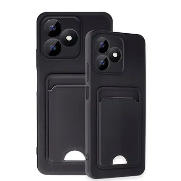 Realme Note 50 4g Kılıf Kelvin Kartvizitli Silikon - Siyah