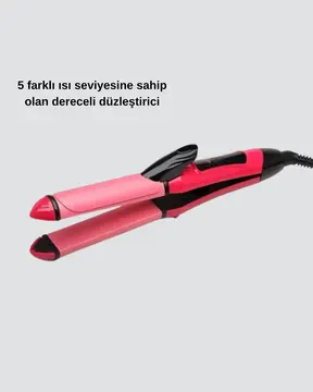 Dereceli Seramik Saç Düzleştirici – 5 Isı Seviyesi 200°C Maksimum Sıcaklık