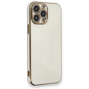 İphone 13 Pro Max Kılıf Volet Silikon - Beyaz