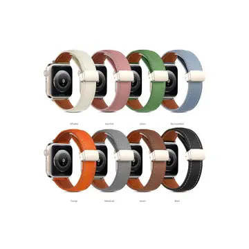 Watch 42mm Kr414 Daks Deri Kordon - Koyu Yeşil