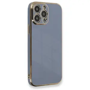 İphone 13 Pro Max Kılıf Volet Silikon - Mavi