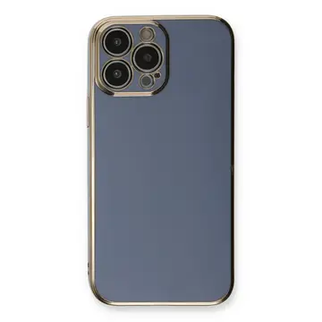 İphone 13 Pro Max Kılıf Volet Silikon - Mavi