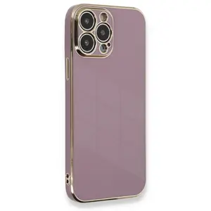 İphone 13 Pro Max Kılıf Volet Silikon - Mor