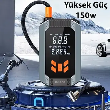EZERE ST-9632D Taşınabilir Araç Lastik Şişirme Ve Starter Akü Takviye Seti