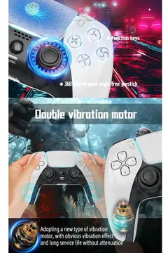 P4 Plus Bluetooth Titreşimli Ps4/ps5 Uyumlu Pc Telefon Joystick Kablosuz Oyun Kolu