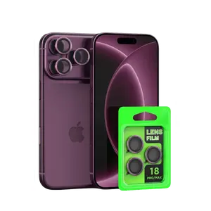İphone 18 Pro Raze Metal Kamera Lens - Bordo