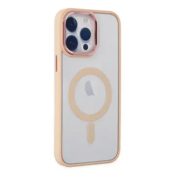 İphone 14 Pro Max Kılıf Room Magneticsafe Silikon - Pudra